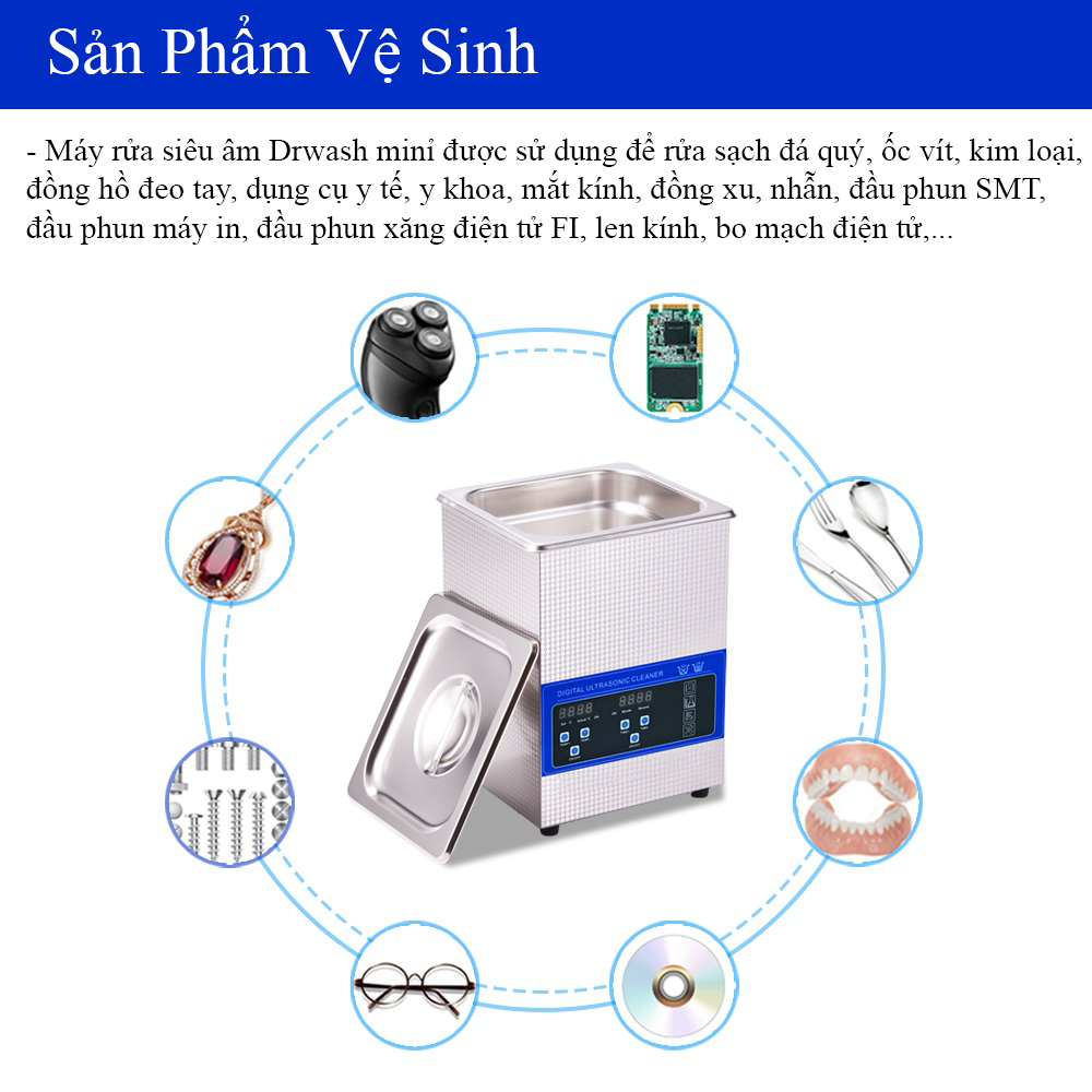 máy rửa mắt kính sử dụng sóng siêu âm